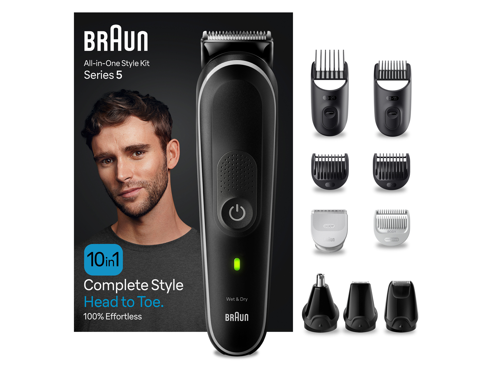 Braun Body trimmer Styler MGK5440 Black/Grey Braun Body trimmer Styler MGK5440 Black/Grey